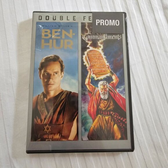 New Double Feature DVD: Ben-Hur & The Ten Commandments DVD Promo Edition - Picture 1 of 7